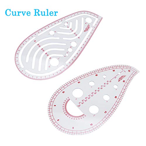 FIEIJ French Metric Ruler, 9 Styles Sew Curve Metric Shaped Ruler Measure Dressmaking Drawing Drafting Measure Template DIY Sewing Ruler Set Perfect for Designers, Pattern Maker and Tailors - Image 4