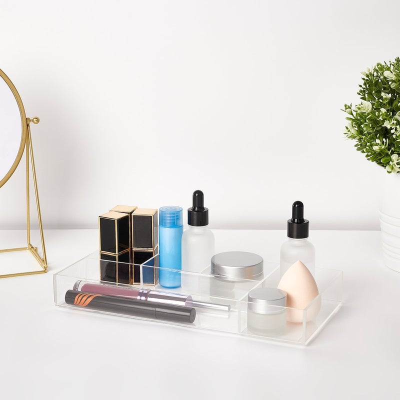 Baitique Make-up Organiser, Clear Acrylic, 25×12×3.5 cm - Image 3