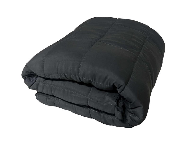 Bhoomi Impex Bhoomi Impex Weighted BlanketComforter for a Adult Queen20 Lbs Or 92 Kg Calm Sleep Better and Relax Naturally Breathable with Premium Glass Beads Queen Size_60X80 Blanket Dark Grey 