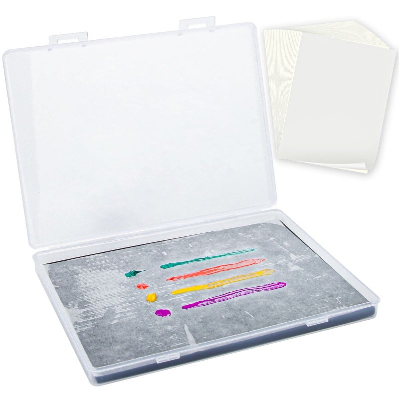 Stay Wet Palette for Acrylic Painting Garpernics Wet Palette Tray with Sponges and 100 Papers for Acrylic Paints Keep Paint Wet and Fresh for Miniatures