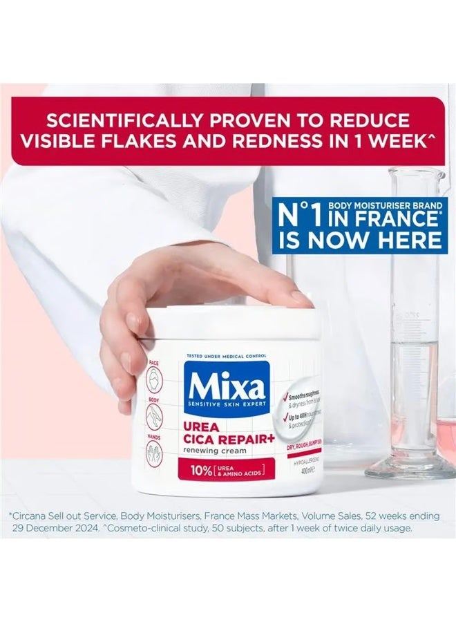 Mixa Urea Cica Repair+ Renewing Cream 400ml - Image 3