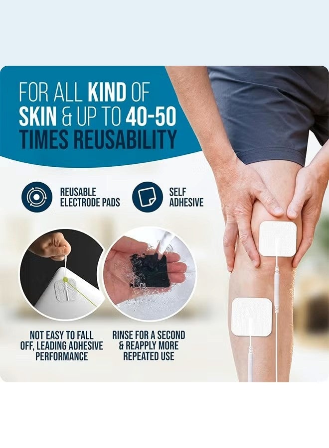 20 قطعة من وسادات الأقطاب الكهربائية، وسادات بديلة مُحسّنة قابلة لإعادة الاستخدام من جل تحفيز الأعصاب عبر الجلد، وسادات ذاتية اللصق مُحسّنة لمحفز العضلات الكهربائي - Image 4