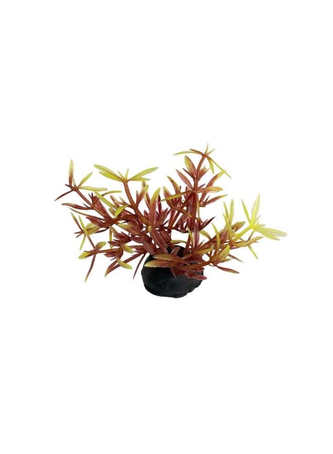 Tankii Aquarium Artificial Plant Bush Leaf Mixed Design - Image 1