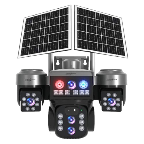 Active Pixel 4G Solar Powered 4MP CCTV 10X Zoom, Triple Camera | PTZ 360° Wireless Outdoor Security Camera | Motion Detection, SIM Card Slot, 2-Way Audio, IP66 Waterproof - G16 (3Cam 10x Zoom) - Image 1