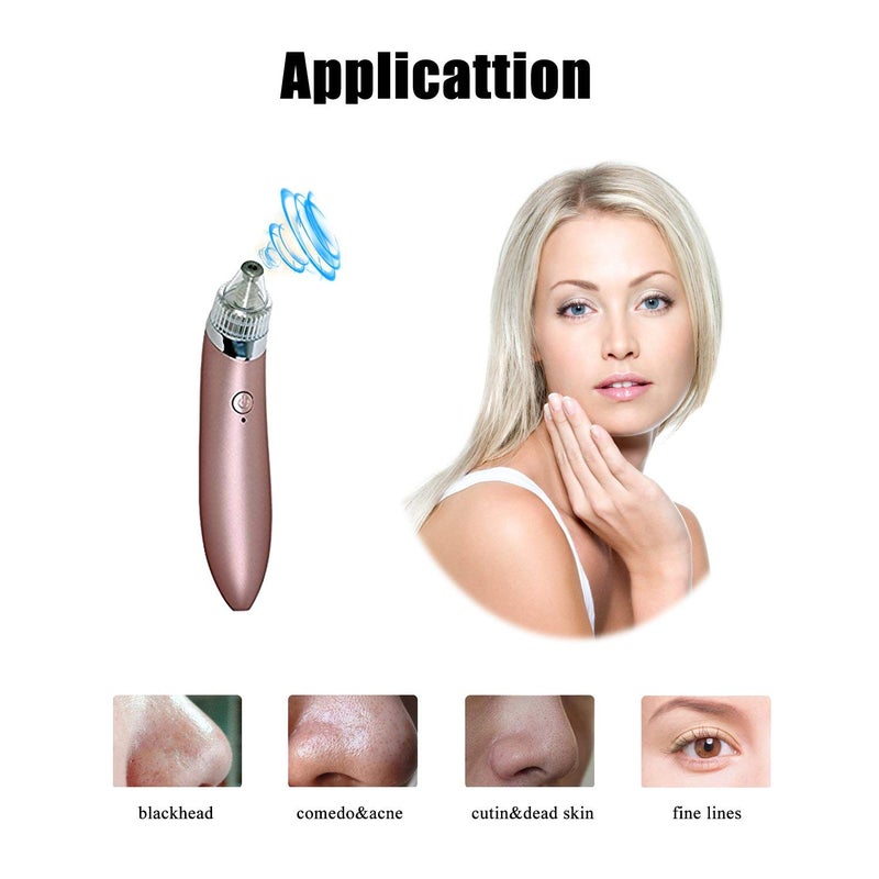 Spaceshoop Facial Pore Cleaner Blackhead Vacuum Suction Remover,Electric Facial Pore Cleanser Blackhead Remover Vacuum Suction Machine - Image 5