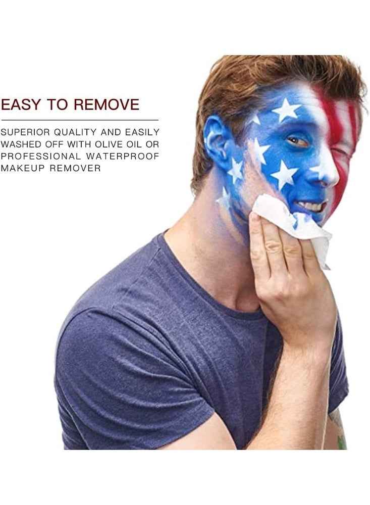 Fankalo 20 Colors Body Face Paint Cosplay Makeup Palette Kit with 10 Brushes and 30 Different Stencils and 1 Palette, Professional Face Painting Kit for Kids & Adults, Red Black White Special Effects Paints Palette for Halloween - Image 5