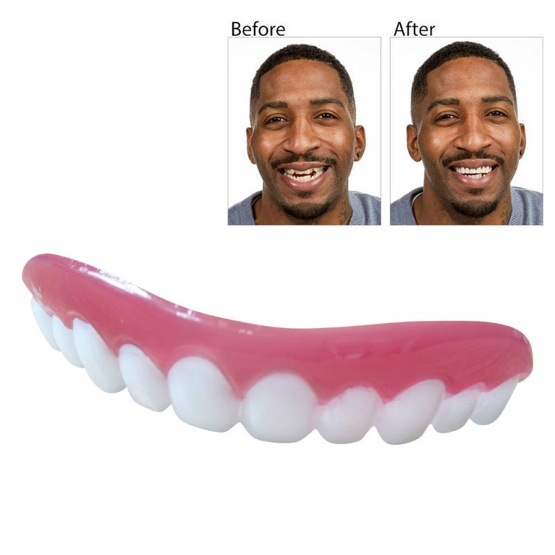 Supply Of Simulated Denture Stickers For Stage Temporary Smiling Makeup Plastic Upper And Lower Row Whitening Tooth Set Smile - Image 3