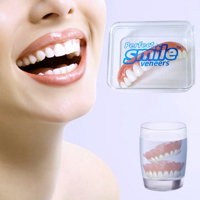 Supply Of Simulated Denture Stickers For Stage Temporary Smiling Makeup Plastic Upper And Lower Row Whitening Tooth Set Smile - Image 2