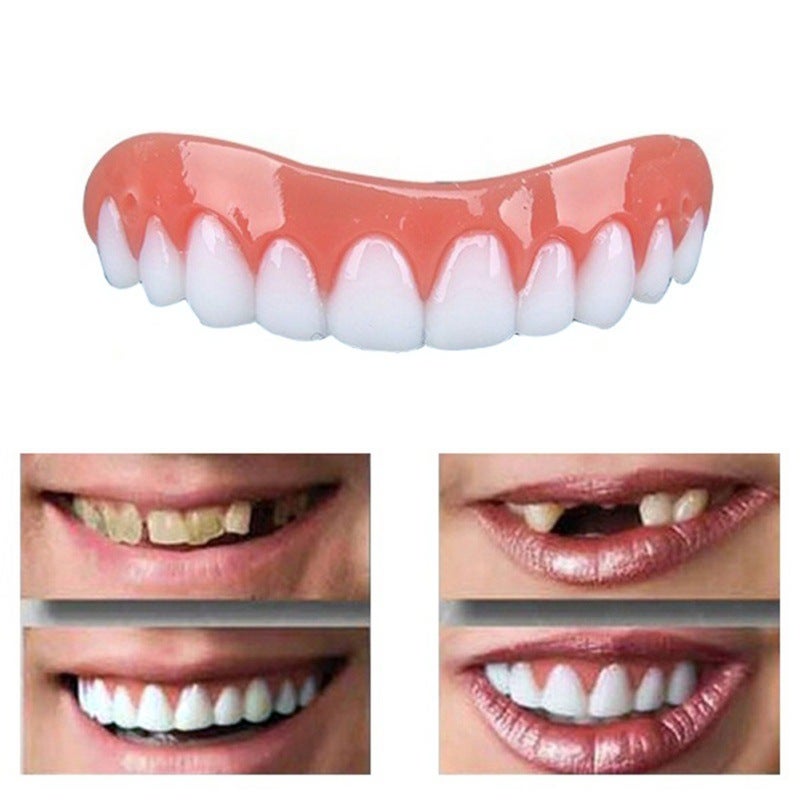 Supply Of Simulated Denture Stickers For Stage Temporary Smiling Makeup Plastic Upper And Lower Row Whitening Tooth Set Smile - Image 5
