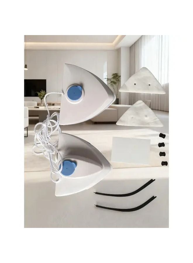 Double Sided Glass Cleaner 3 8mm Scraper With Anti Fall Safety Rope - Image 1