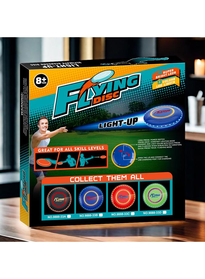 الأزرق جي دبليو <منتج جديد> 10.63 بوصة لعبة الفريسبي المتوهجة في الهواء الطلق ليلة رياضية بين الوالدين والطفل مجموعة ألعاب الفريسبي - Image 2