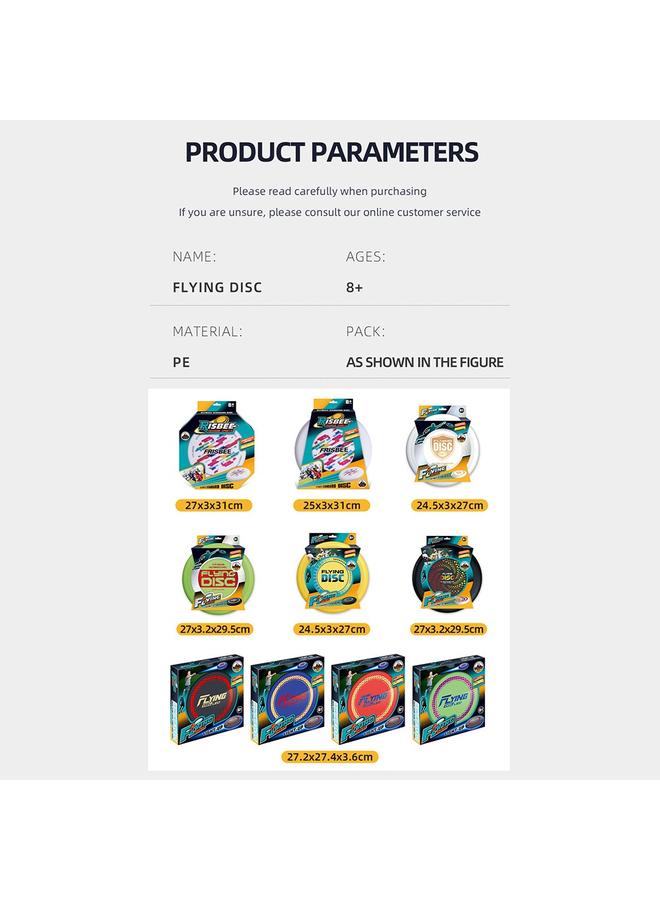 الأزرق جي دبليو <منتج جديد> 10.63 بوصة لعبة الفريسبي المتوهجة في الهواء الطلق ليلة رياضية بين الوالدين والطفل مجموعة ألعاب الفريسبي - Image 5