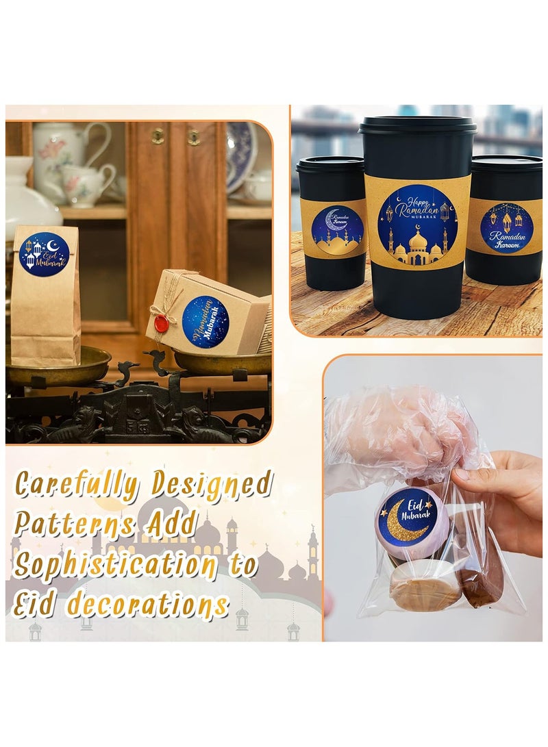 500Pcs Ramadan Kareem Stickers, Eid Mubarak Party Small Round Candy Stickers, Islamic Muslim Decoration Ramadan Kareem Labels for Eid Party Decorations Ramadan Party Supplies,6 Design - Image 4