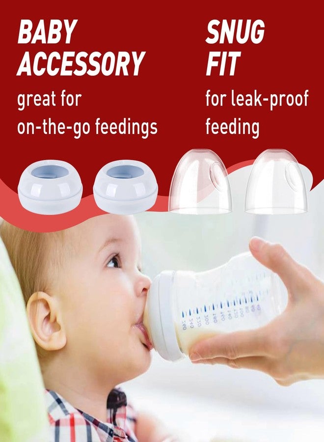 FixlyFido 2-Pack Baby Bottle Rings and Caps for Philips Avent Natural Bottles, Replacement Screw Ring Collars, Baby Bottle Nipple Rings for Avent Natural Plastic and Glass Bottles - Image 4