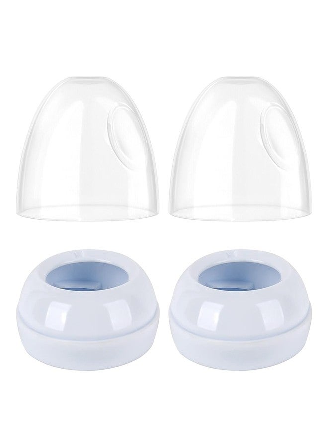 FixlyFido 2-Pack Baby Bottle Rings and Caps for Philips Avent Natural Bottles, Replacement Screw Ring Collars, Baby Bottle Nipple Rings for Avent Natural Plastic and Glass Bottles - Image 1