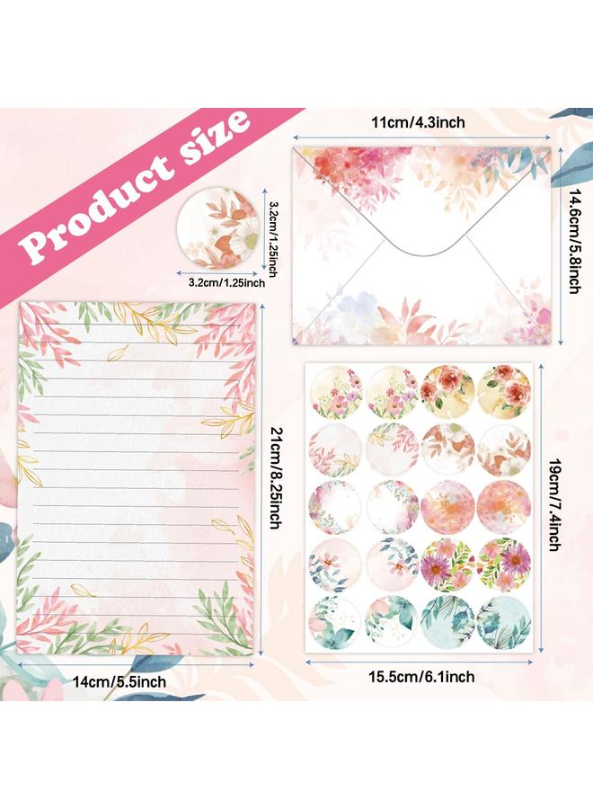 Bluejw Envelope 160 Pieces Flower Watercolor Ins Simple Creative High Sense Gift Invitation Envelope Letter Paper Suit - Image 4