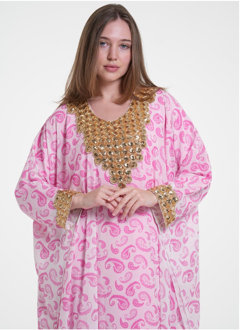 AL BENT AL SHARQIEH Women Kaftan, Arabian Dress, Jalabiya  - Image 1