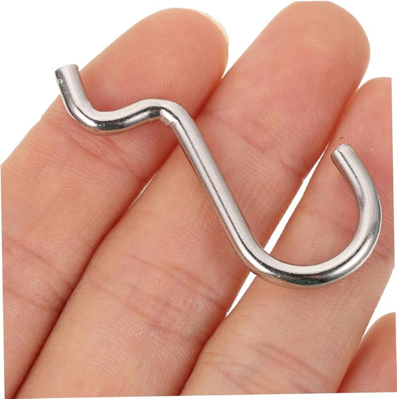 خطافات لوح التثبيت المزدوجة الثقيلة 12 قطعة، خطافات حائط حديدية لتخزين الأدوات في المرآب - Image 5