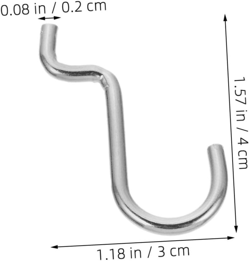 خطافات لوح التثبيت المزدوجة الثقيلة 12 قطعة، خطافات حائط حديدية لتخزين الأدوات في المرآب - Image 3