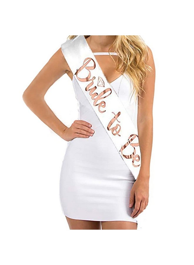 Delphinus Bride to Be Set, 3pack Bride to Be Sash & Headband Tiara & Shoulder Length Veil Bachelorette Party Supplies Bridal Shower Decoration Accessories - Image 2