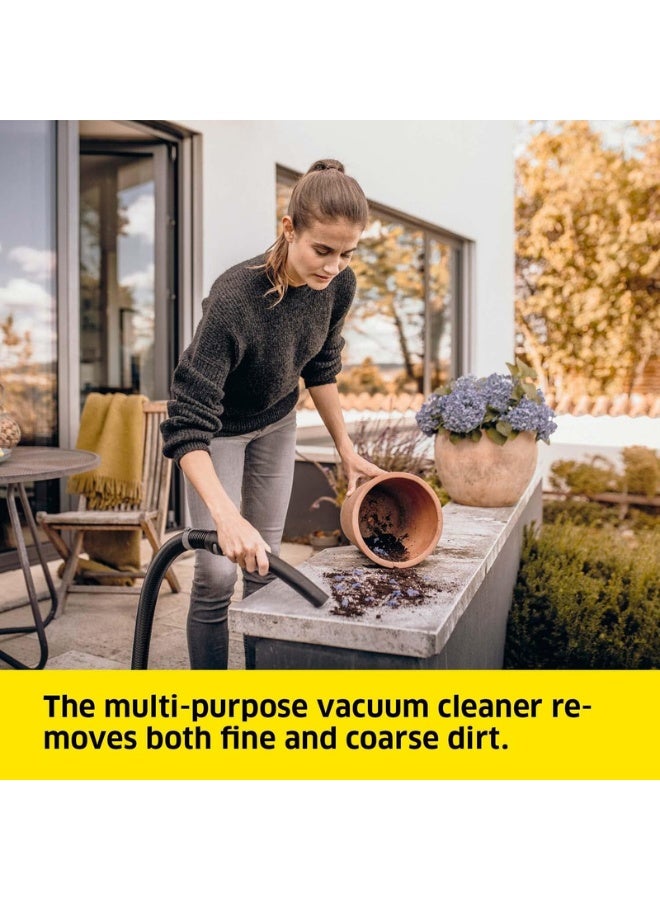 KARCHER WD 3 Wet and Dry Vacuum Cleaner with Blower Function, 1000W Power, 17L Impact-Resistant Container, 2m Suction Hose, for Car, Garage, Workshop & DIY Projects, Yellow 17 L 1000 W 16281030 Yellow/black - Image 5