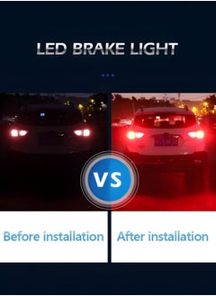GROIC 2PCS 1156 BAU15S LED Bulb Red Super Bright 27x3030SMD Chips LED Lamp for Back Up/Reverse,Brake/Tail,Turn Signal/Parking,Running Lights  - Image 4