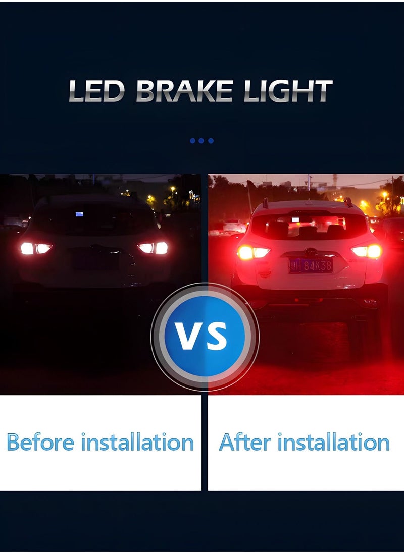 GROIC - 2PCS 1156 BAU15S LED Bulb Red Super Bright 27x3030SMD Chips LED Lamp for Back Up/Reverse,Brake/Tail,Turn Signal/Parking,Running Lights - Image 1