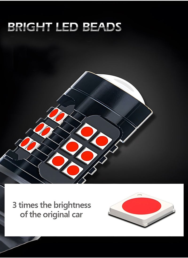 GROIC - 2PCS 1156 BAU15S LED Bulb Red Super Bright 27x3030SMD Chips LED Lamp for Back Up/Reverse,Brake/Tail,Turn Signal/Parking,Running Lights - Image 1