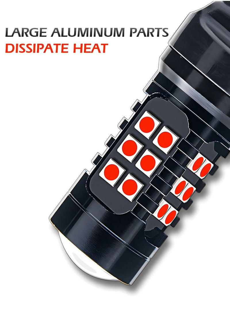 GROIC - 2PCS 1156 BAU15S LED Bulb Red Super Bright 27x3030SMD Chips LED Lamp for Back Up/Reverse,Brake/Tail,Turn Signal/Parking,Running Lights - Image 1