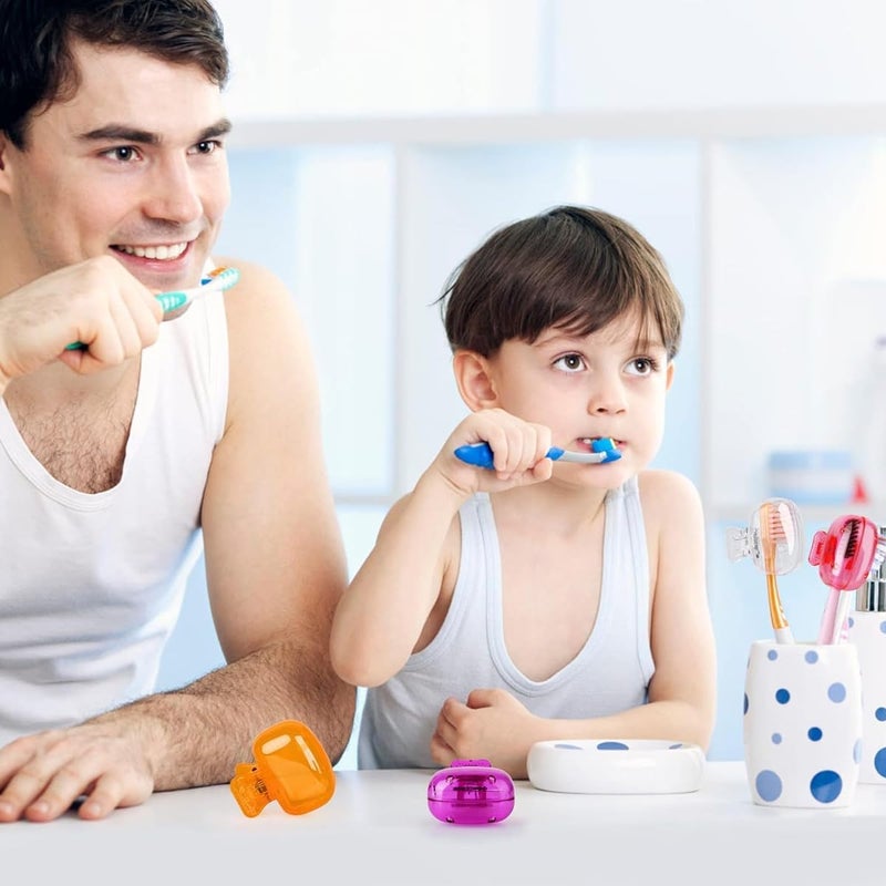 RRJ 4Pcs Toothbrush Cap Hygiene Dustproof Cap Clip Travel Toothbrush Head Protector Cap Universal 1.8'' Toothbrush Cap for Kids Toothbrush - Image 5