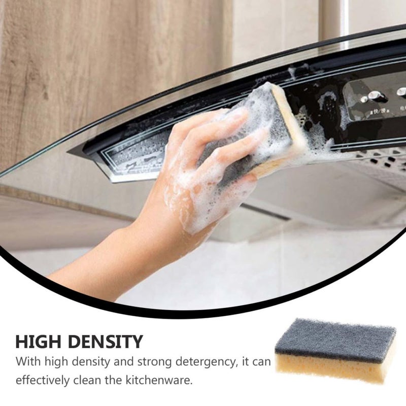 Dual Sided Non Scratch Kitchen Scrub Sponges 10 Pack Dark Gray Dishwashing Cleaning Tools - Image 4