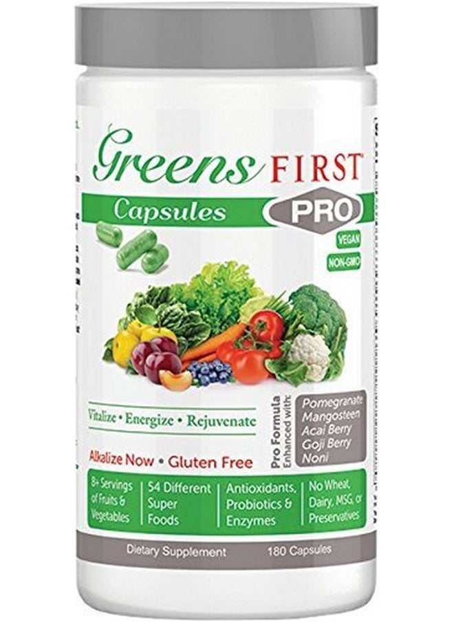 Greens First - Procapsules Nutrient Richantioxidant Superfood 49 Different Super Foodsphytonutrient & Antioxidant Revitalize Gluten Free Vegan & Nongmo 180 Capsules 30 Servings - Image 1
