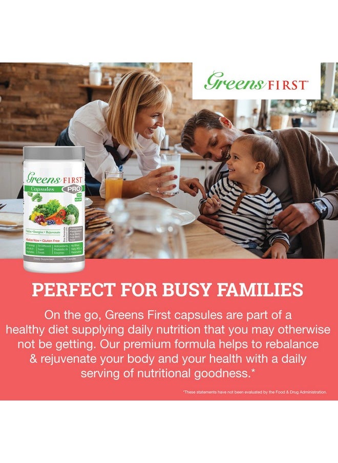 Greens First - Procapsules Nutrient Richantioxidant Superfood 49 Different Super Foodsphytonutrient & Antioxidant Revitalize Gluten Free Vegan & Nongmo 180 Capsules 30 Servings - Image 1
