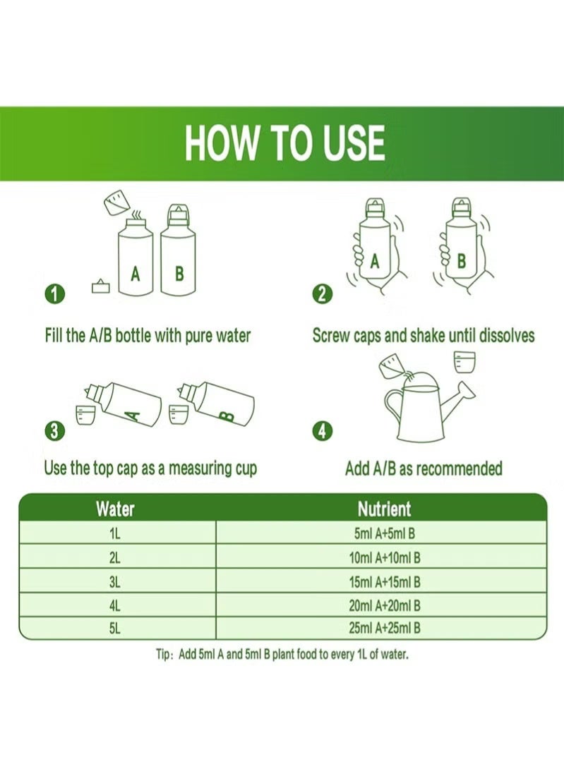 ايكانبو 200ml الغذاء النباتي الحديقة الهيدروبونيك ，متوافق مع نظام زراعة الهيدروبونيك ，الغذاء النباتي A و B الأسمدة المركزة لجميع الأغراض مناسبة للنباتات - Image 3