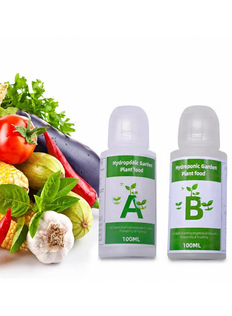 ايكانبو 200ml الغذاء النباتي الحديقة الهيدروبونيك ，متوافق مع نظام زراعة الهيدروبونيك ，الغذاء النباتي A و B الأسمدة المركزة لجميع الأغراض مناسبة للنباتات - Image 1