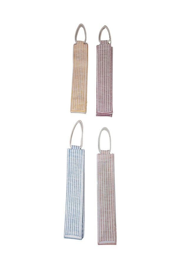 DAVALBA Jute Water Bottle Bag with Reinforced Strong Handles Reusable Eco-Friendly Bottle Cover for Travel, Office, Gym Lightweight Jute Bags for Men & Women(Multicolor,Pack of 1) - Image 1