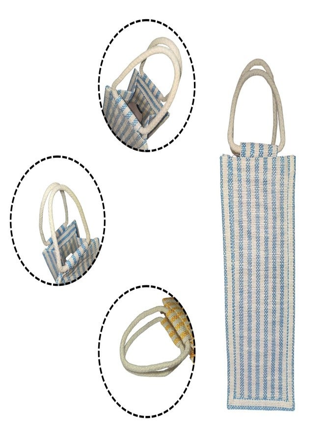 DAVALBA Jute Water Bottle Bag with Reinforced Strong Handles Reusable Eco-Friendly Bottle Cover for Travel, Office, Gym Lightweight Jute Bags for Men & Women(Multicolor,Pack of 1) - Image 5