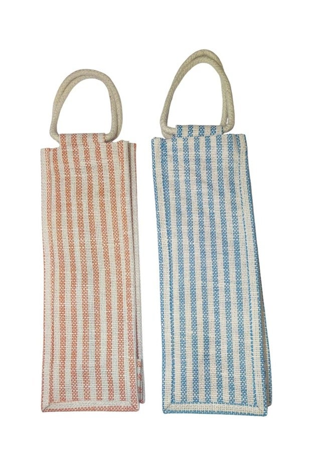 DAVALBA Jute Water Bottle Bag with Reinforced Strong Handles Reusable Eco-Friendly Bottle Cover for Travel, Office, Gym Lightweight Jute Bags for Men & Women(Multicolor,Pack of 1) - Image 2