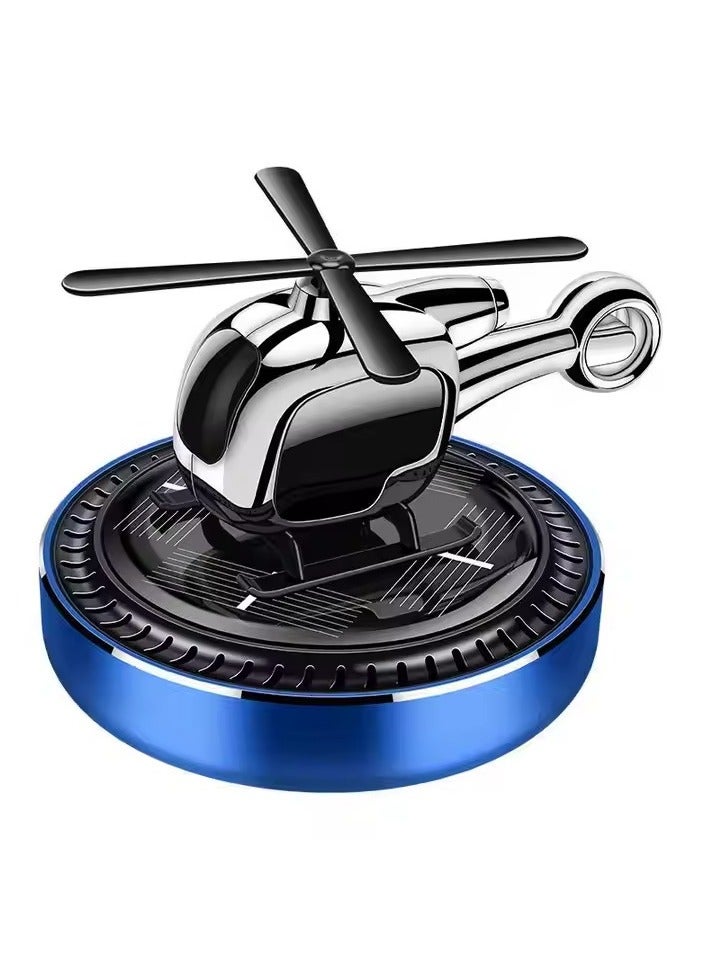 معطر هواء للسيارة، ناشر رائحة هليكوبتر دوار بالطاقة الشمسيةفقط ، ناشر روائح العلاج العطري للسيارة من خليط معدني، ناشر الزيوت العطرية للسيارة، ملحقات الديكور الداخلي للسيارة - Image 1