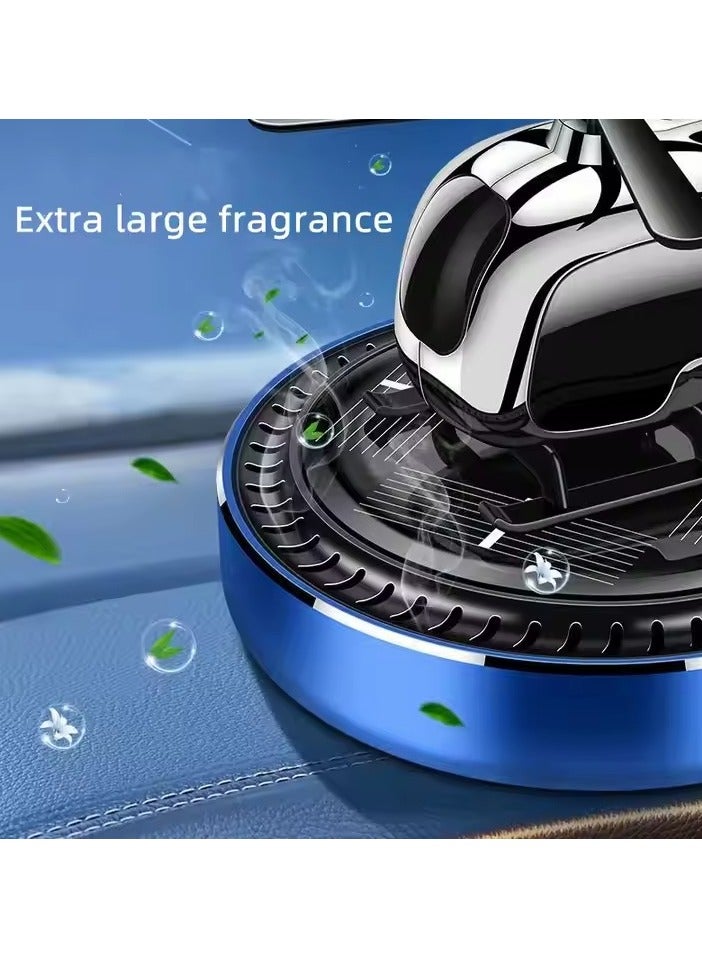 معطر هواء للسيارة، ناشر رائحة هليكوبتر دوار بالطاقة الشمسيةفقط ، ناشر روائح العلاج العطري للسيارة من خليط معدني، ناشر الزيوت العطرية للسيارة، ملحقات الديكور الداخلي للسيارة - Image 2