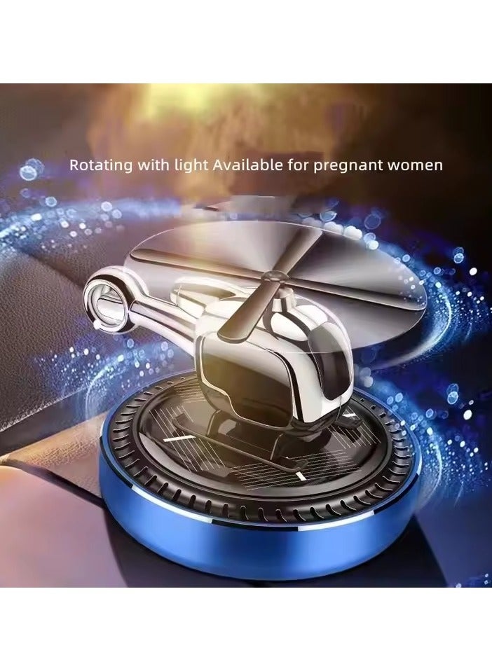 معطر هواء للسيارة، ناشر رائحة هليكوبتر دوار بالطاقة الشمسيةفقط ، ناشر روائح العلاج العطري للسيارة من خليط معدني، ناشر الزيوت العطرية للسيارة، ملحقات الديكور الداخلي للسيارة - Image 4