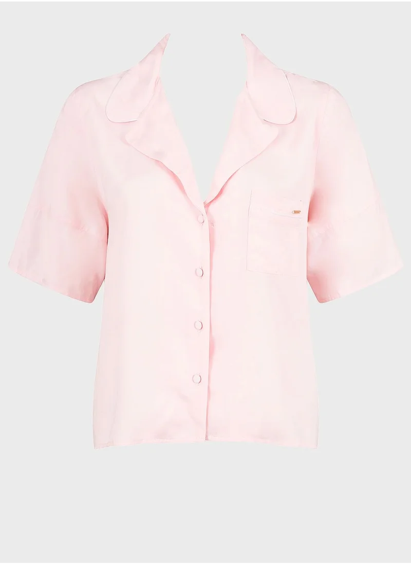 BLUEBELLA Button Down Shirt & Short Pyjama Set