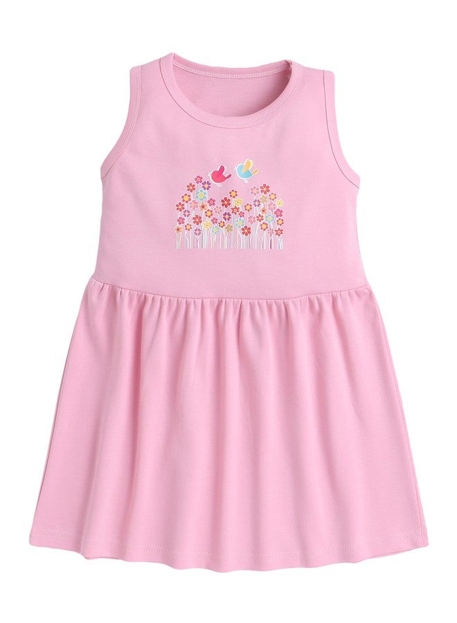 EIO Baby Girl Mini Cotton Frock Dress Combo Pack, Multicolour, 3-4 Years - Image 4