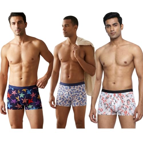 ASJAR Men's Ice Silk Breathable Underwear Boxer Briefs Casual Style Camouflage Printed Multicolor (Pack of 3) - Image 2