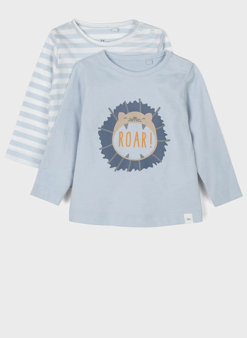 ZIDDY Infant 2 Pack Graphic T-Shirt