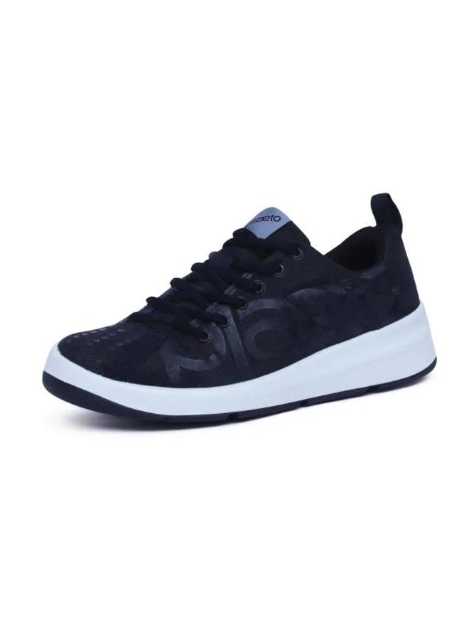 PLAETO Womens Black Textile Sports Sneakers - Slam