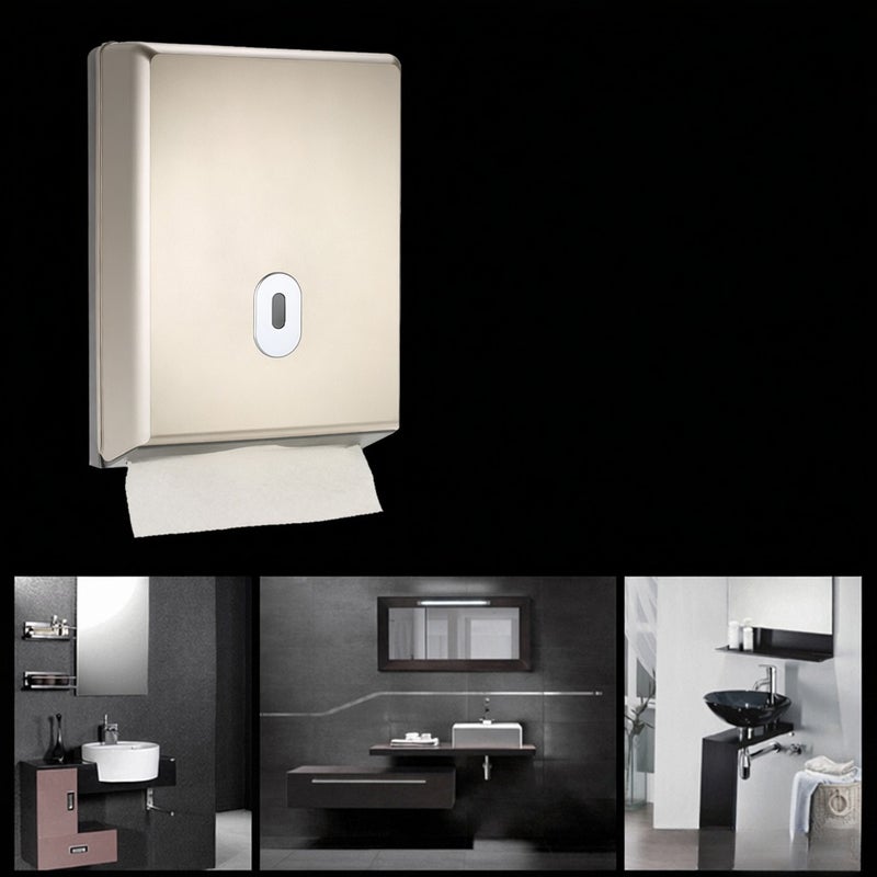 CHUANGDIAN Luxury Hotel Household Bathroom Tissue Paper Towel Dispenser Box Cover Napkin Holder for Multifold Paper Towels Decorative Wall Mounted Rectangle Large Napkins Container - Image 2