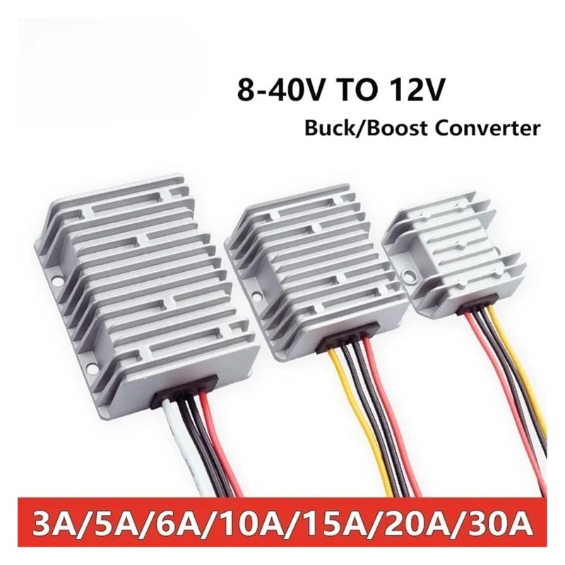 DC Buck Boost Converter 8 40V to 12V 20A Step Up Down Voltage Regulator IP67 Waterproof - Image 5