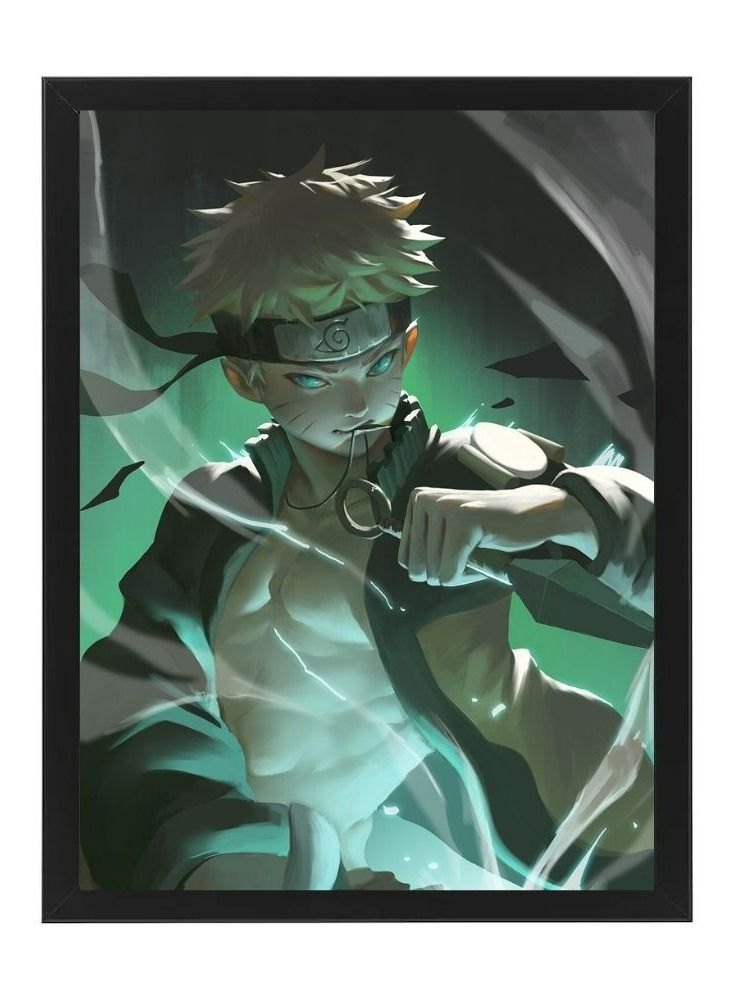 RKN Wall Art Poster Frame Naruto Uzumaki  30X40 Cm - Image 1
