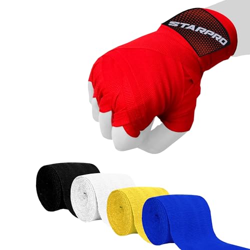 Starpro Boxing Hand Wraps 2.5m & 4.5m – Mexican Style Wrist Wraps with Thumb Loop – Elastic Hand Wraps for Boxing Kickboxing MMA for Men & Women - Image 1